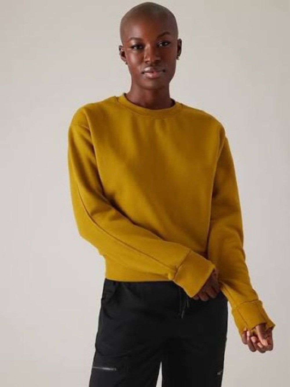 ATHLETA Aubergine Retroplush Revive Crewneck Sweatshirt-SP Palo Verde